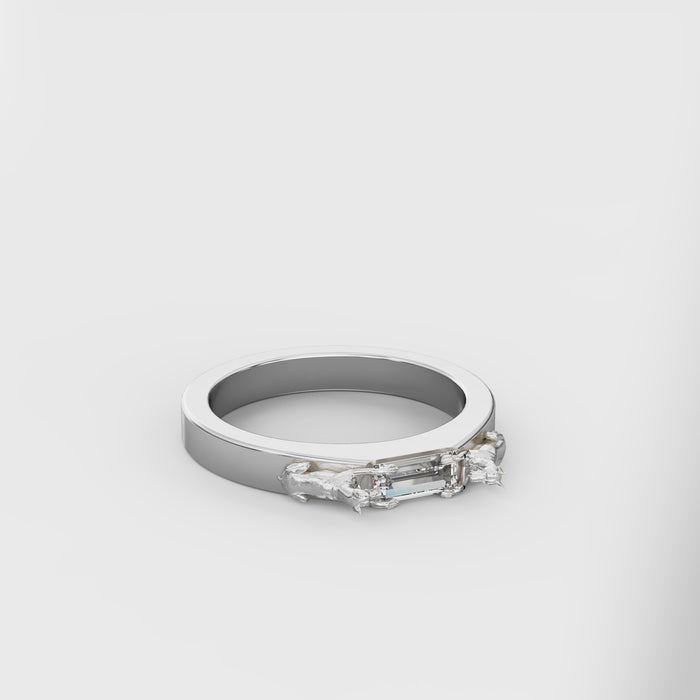 Thin Band 2 Dog Baguette Ring (Choose your breed)