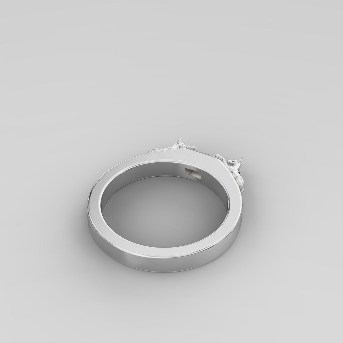 Thin Band 2 Dog Baguette Ring (Choose your breed)