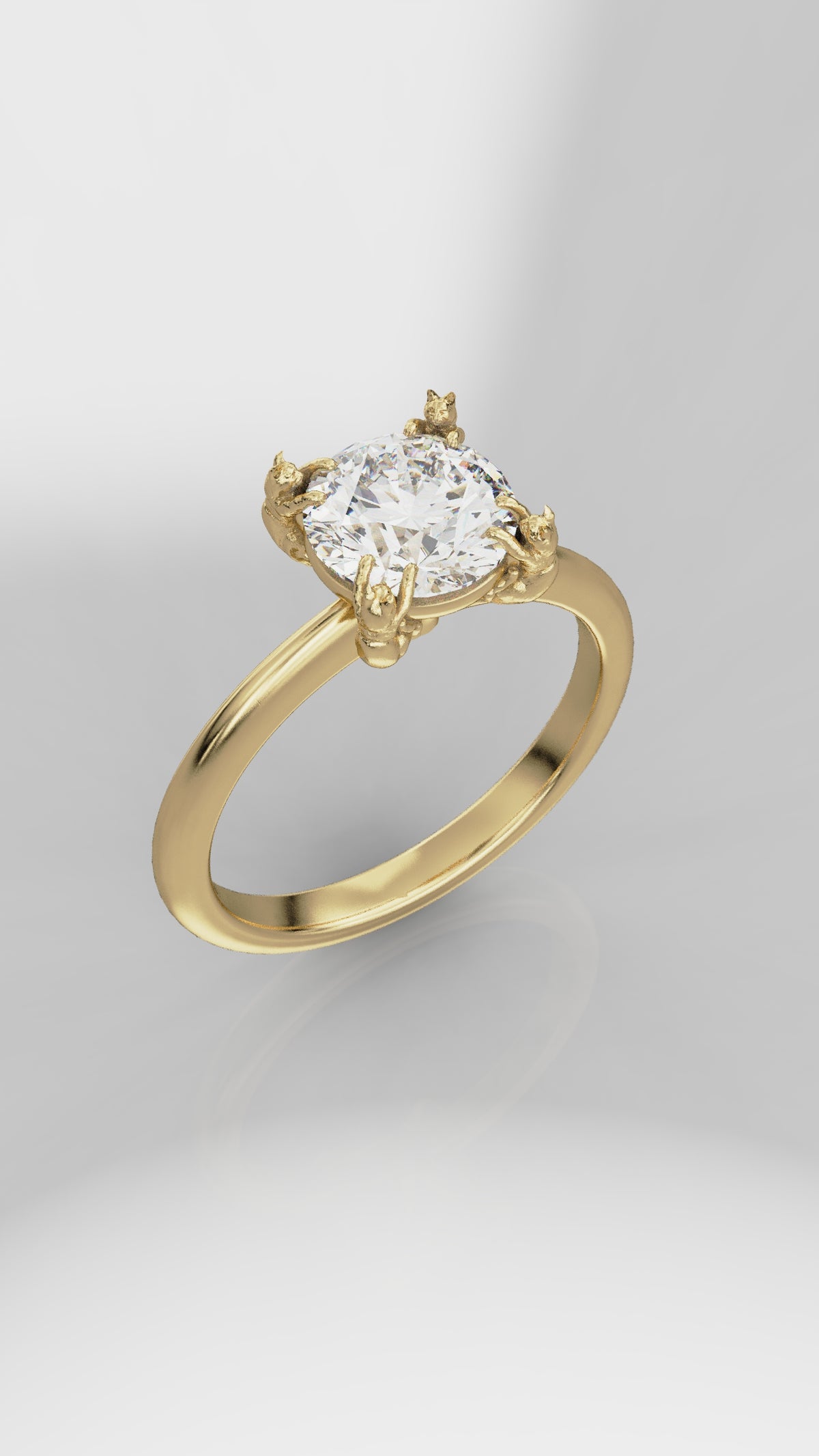 The Chaton Cat Engagement Ring