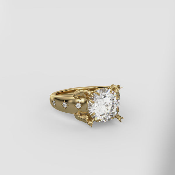 The Wide Celestial Dog Engagement Ring (Choose your breed)