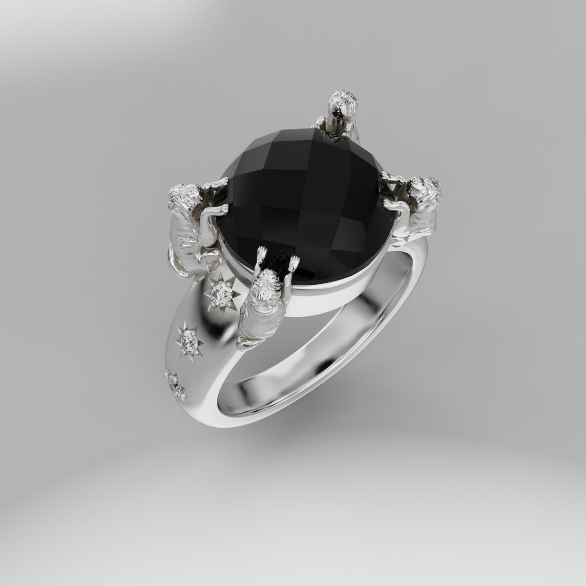 Wide Celestial Dog Prong Ring (Choose your breed)
