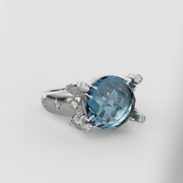Wide Celestial Dog Prong Ring (Choose your breed)